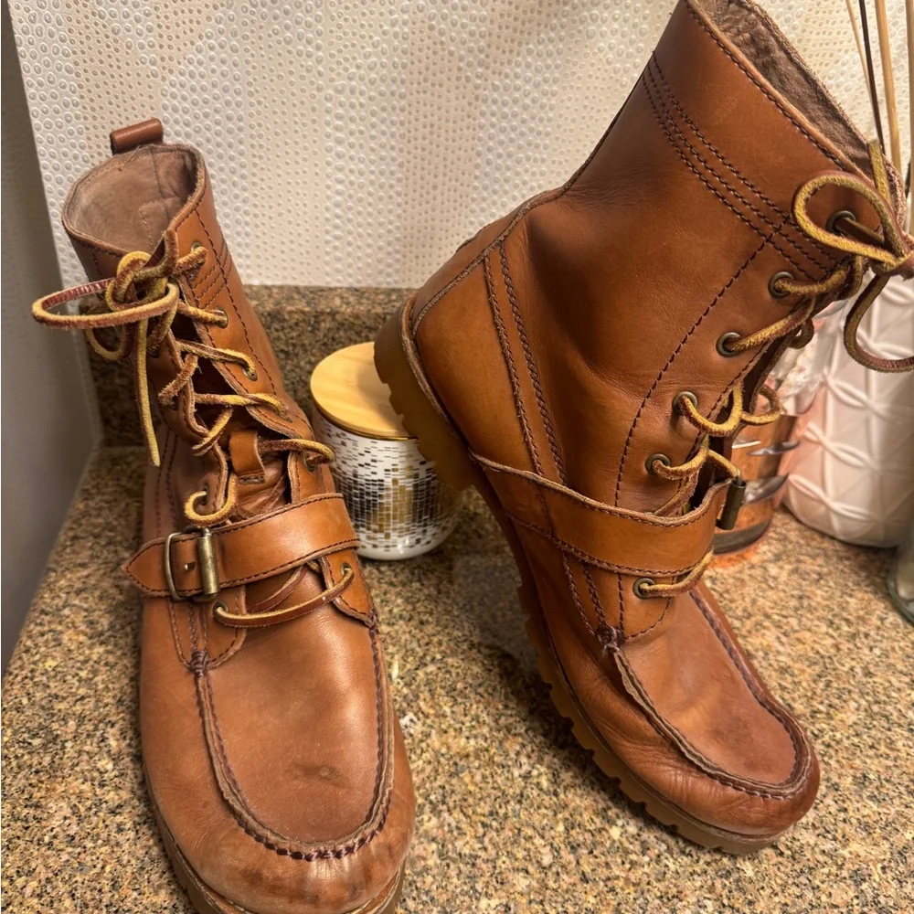 Polo Ralph Lauren‎ Ranger Brown Leather Classic  Mens  Boots 9 D